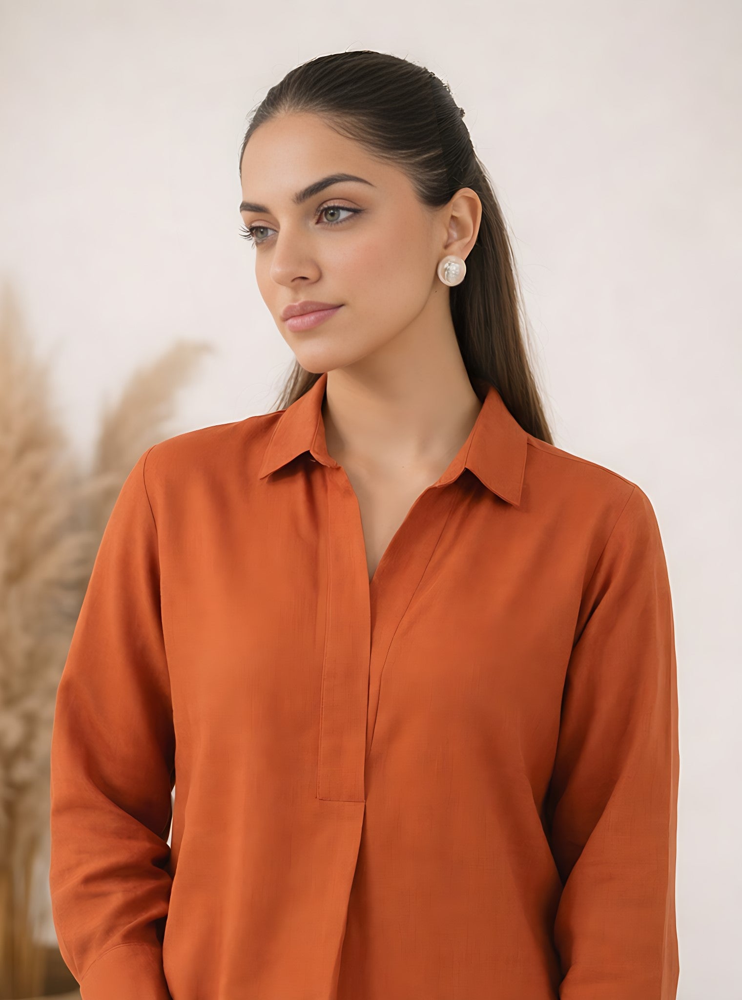 2 PIECE SOLID RUST CO-ORD SET